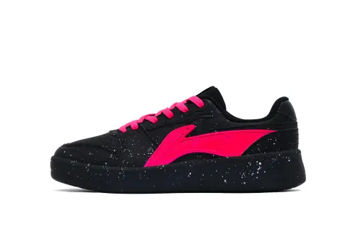 Li Ning Sycee V2 Lightweight Height Increasing Low top Skateboard Shoes Men's Black Pink