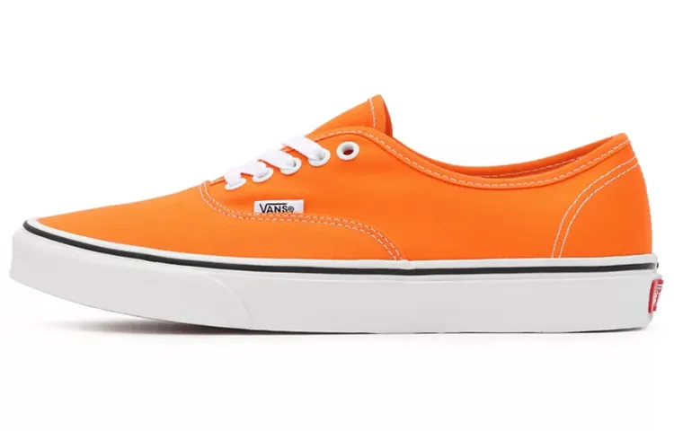 Vans Authentic Abrasion Resistant Lightweight Wear resistant And Lightweight Low top Skateboard Shoes Unisex Orange