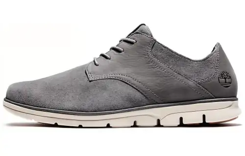Timberland Bradstreet Bradster Cow Leather Coverage Slip Resistant Low top Skateboard Shoes Men's Gray