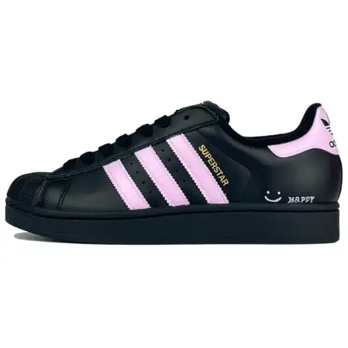 Adidas Originals Superstar 2 Berry Sweet Happy Slip Resistant Abrasion Resistant Low top Skateboard Shoes Women's
