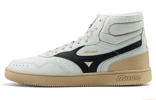 Mizuno Court Skateboard Shoes Unisex Mid Top White/Black