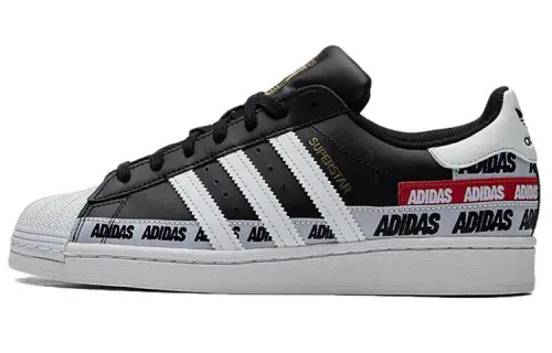 Adidas Superstar 'Wordmark Heel Stripe - Core Black'