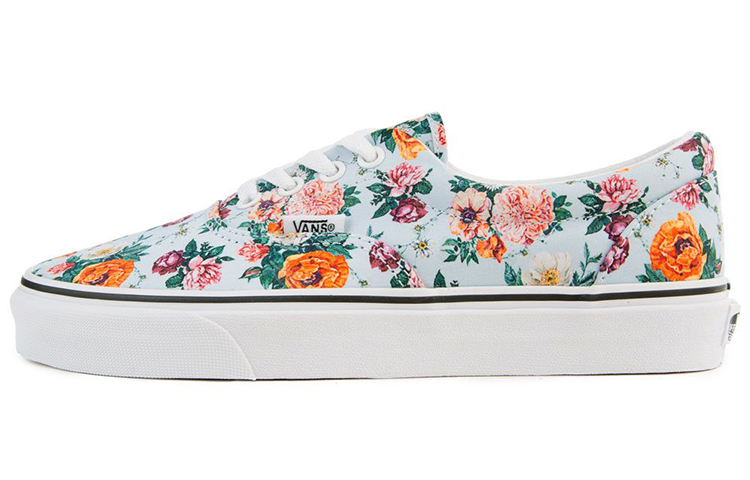 Женские кеды Vans Era Garden Floral Print (бело-голубые)