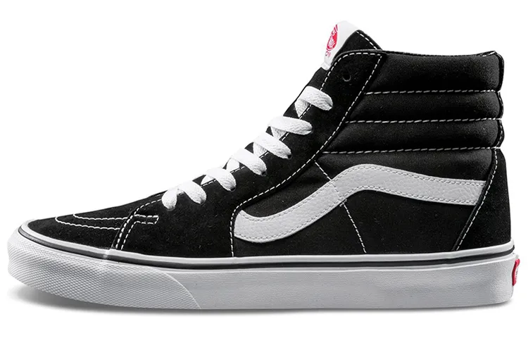 Vans SK8 Canvas High top Skateboard Shoes Unisex Black White