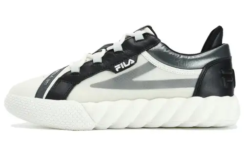 FILA Campo Cushioning Low top Skateboard Shoes Men's Coconut Pulp White Black