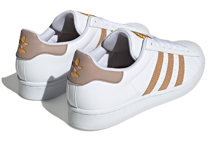 Кеды adidas originals SUPERSTAR (белый / коричневый) — фото 5