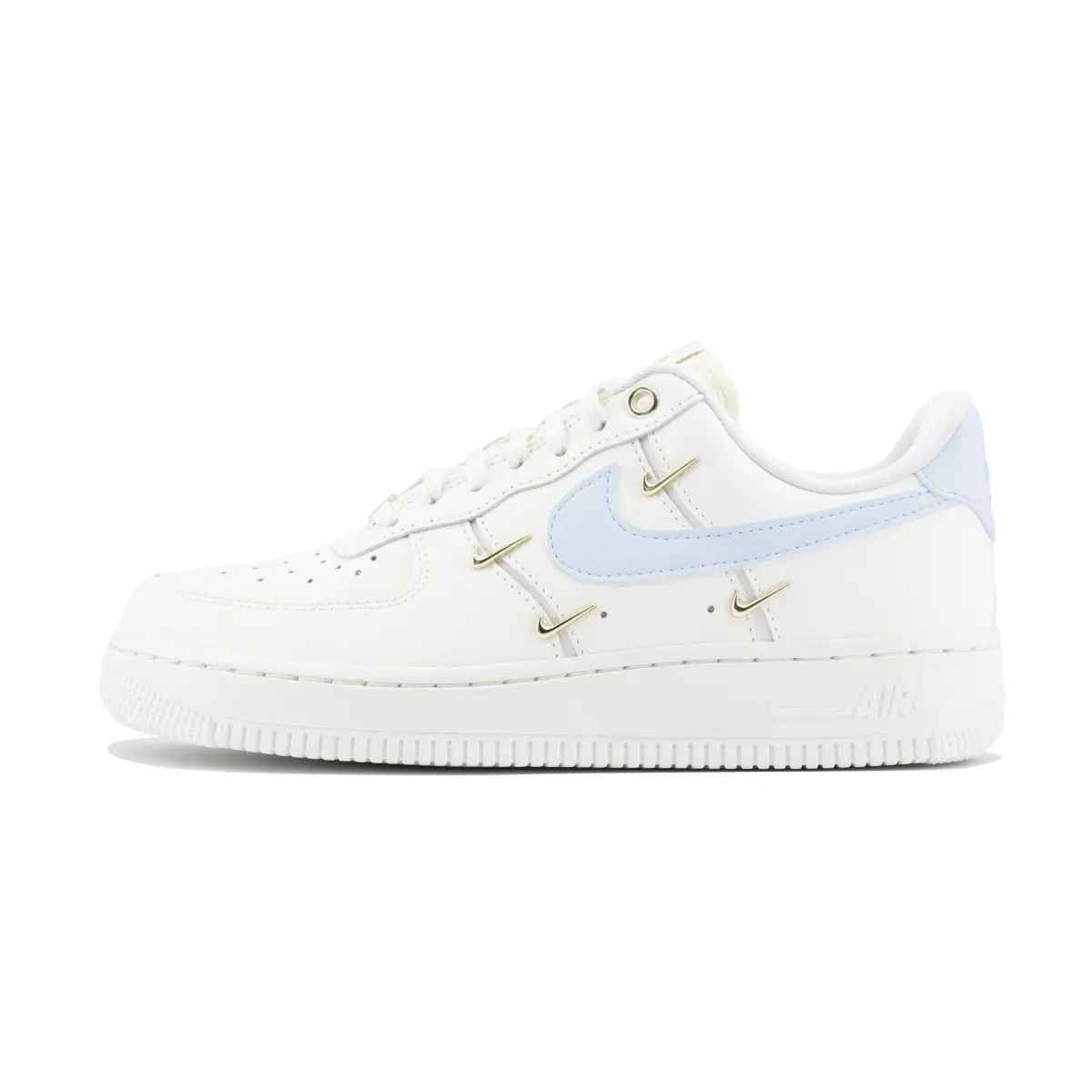 Nike Air Force 1 Slip Resistant Abrasion Resistant Low top Skateboard Shoes Women's White Blue