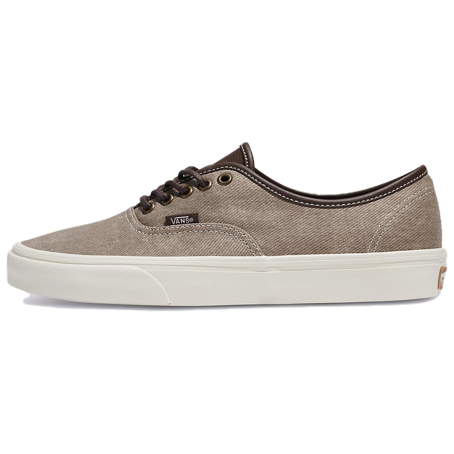 Vans Authentic Abrasion Resistant Low top Skateboard Shoes Unisex Coffee