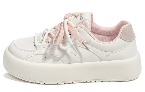 Global HUANQIU casual and versatile temperament, 4.3cm taller, low-top sneakers, women's rice noodles