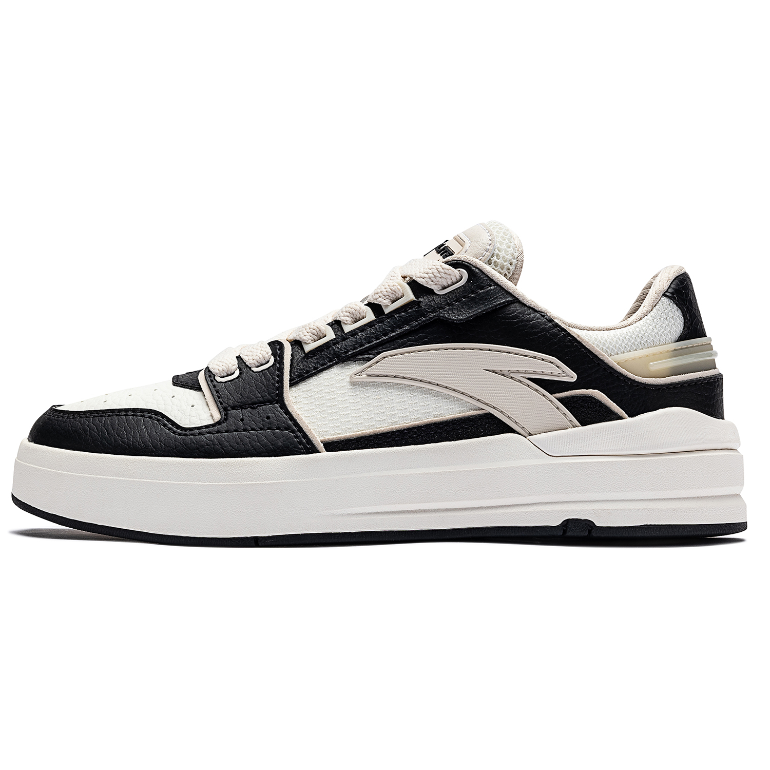 Anta Street Lite Slip Resistant, Abrasion Resistant, Lightweight Low top Skateboard Shoes Women's Black White Gray