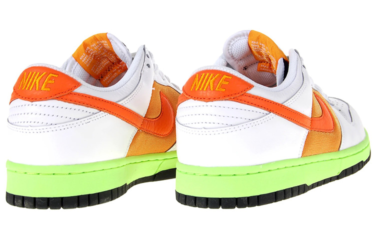 Женские кеды Nike Dunk (бело-оранжевые) — Белый / оранжевый — фото 4