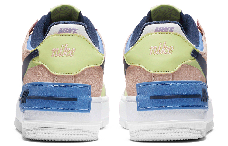 Женские кроссовки Nike Air Force 1 shadow (черный / желтый / розовый) — Чёрный / жёлтый / розовый — фото 5
