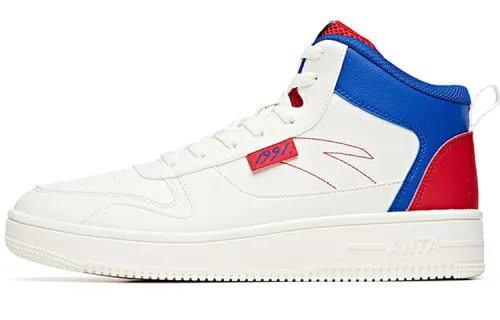 Anta Life Collection High top Skateboard Shoes Men's White Blue Red