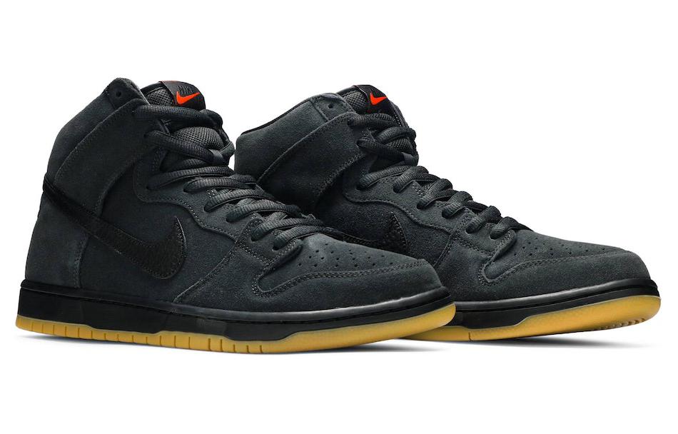 Мужские кроссовки Nike Dunk High Pro Dark Grey (черные) — Чёрный — фото 3