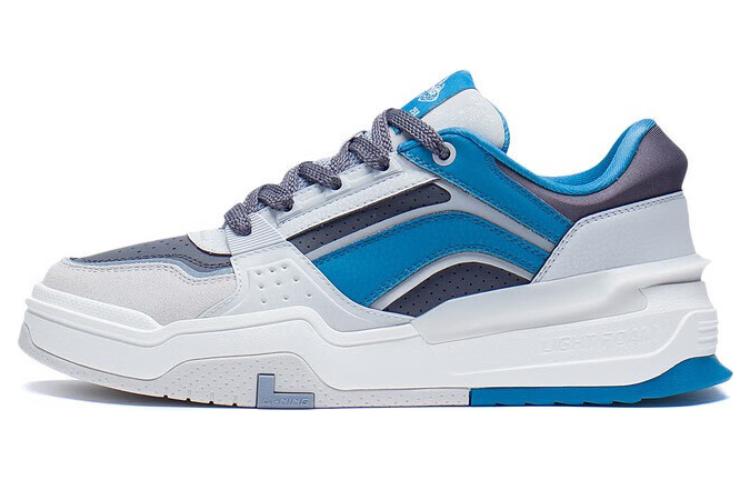 Li Ning Ginseng & Starlight Canchun Comfortable Low top Skateboard Shoes Men's Blue Gray