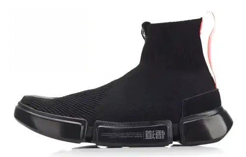 XINGJI x Li Ning Paris Fashion Week, Essence 2 Non slip Lightweight High top Skateboard Shoes Men's Black Warrior