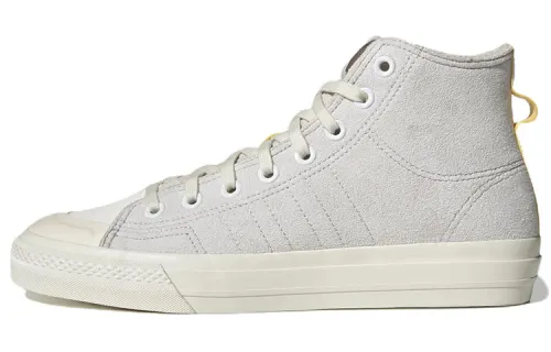Adidas Originals Nizza Hi Rf Hi Rf Slip Resistant Abrasion Resistant Mid top Skateboard Shoes Men's Beige Gray