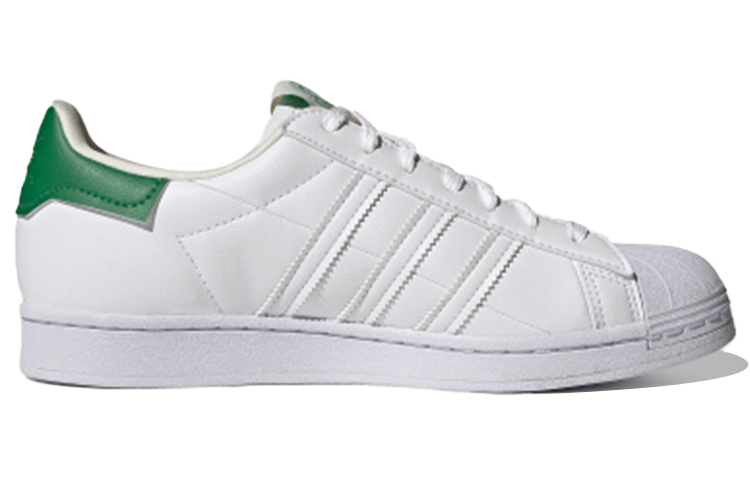 Кеды adidas SUPERSTAR (зелено-белые) — фото 2