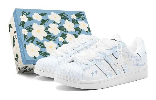 Adidas Originals SUPERSTAR Low top Skateboard Shoes Unisex Blue White