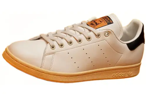 Adidas Originals Stan Smith Coverage Abrasion Resistant Low top Skateboard Shoes Unisex White Black Orange