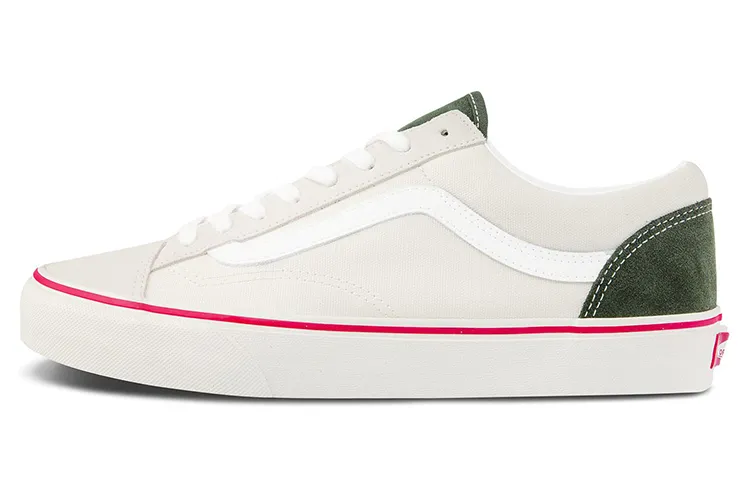 Vans Style 36 Low top Skateboard Shoes Unisex Beige White Red