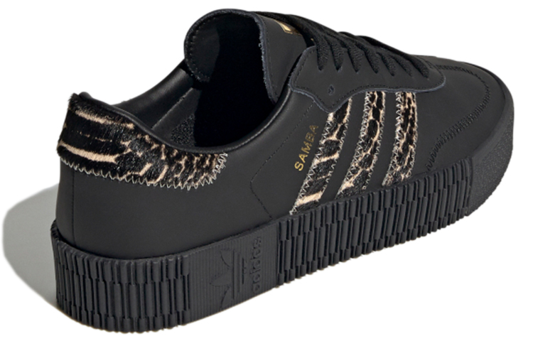 Женские кеды adidas originals Sambarose (черно-коричневые) — Чёрный / коричневый — фото 4