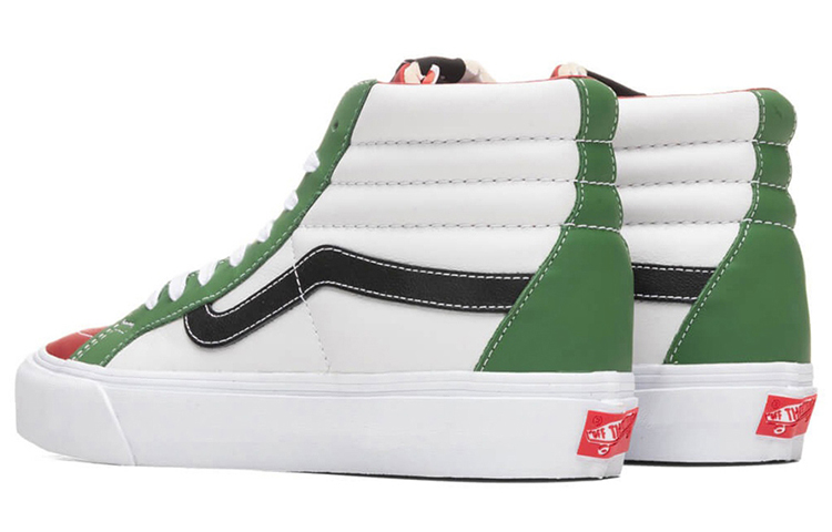 Кеды Vans SK8 Vault Reissue EF VLT LX (бело-зелено-красные) — фото 4