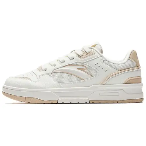 Anta Lieyan1.0 Coverage Slip Resistant And Abrasion Resistant Low top Skateboard Shoes Women's White Beige