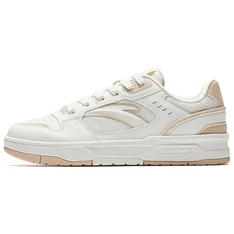 Anta Lieyan1.0 Coverage Slip Resistant And Abrasion Resistant Low top Skateboard Shoes Women's White Beige