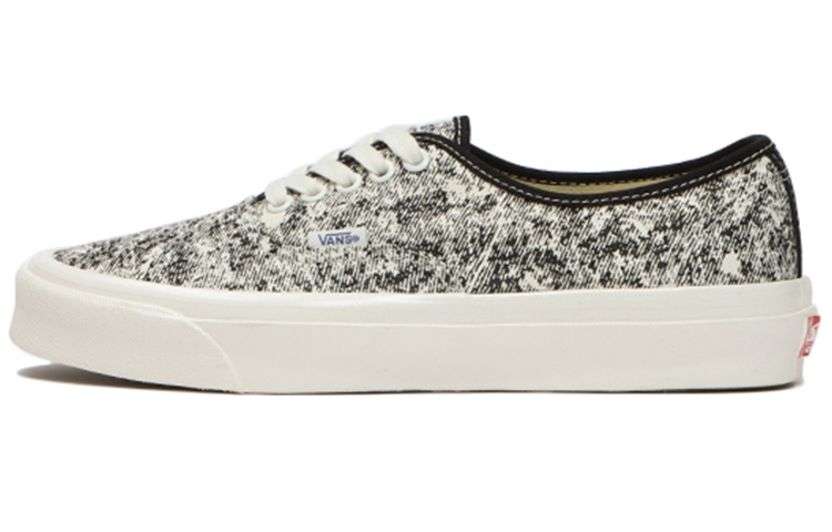 Vans Authentic Series Lx Acid Wash Style Series Low-top Sneakers Unisex Black and White