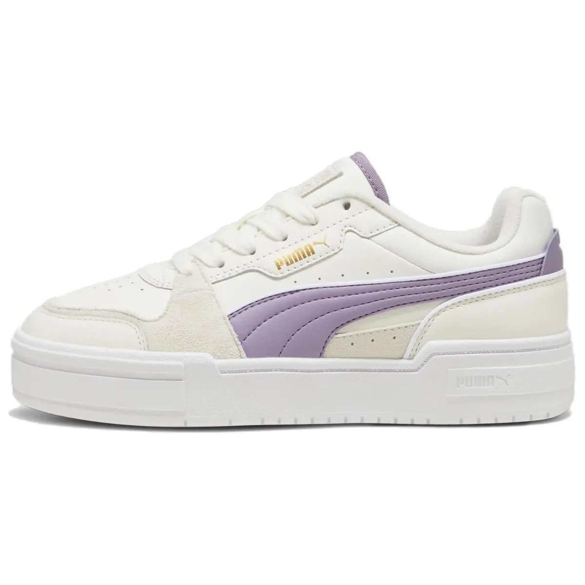 PUMA Ca Pro Vintage Height Increasing Low top Skateboard Shoes Unisex White Purple