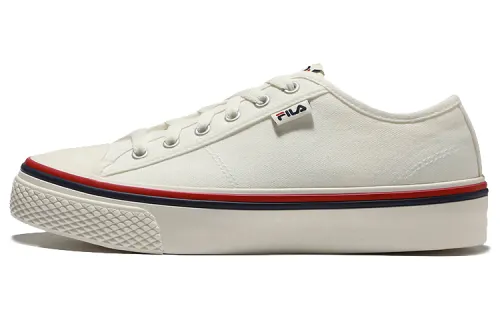 FILA Scanline Canvas Low top Skateboard Shoes Unisex Ecru