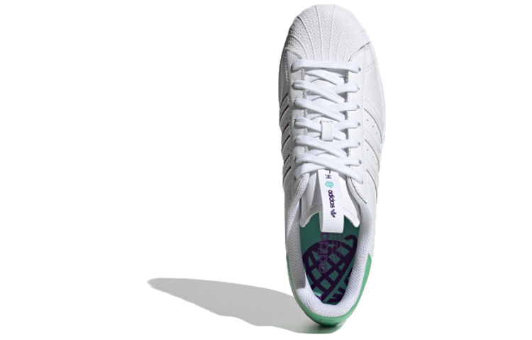 Унисекс кеды adidas Superstar (бело-зеленые) — фото 3