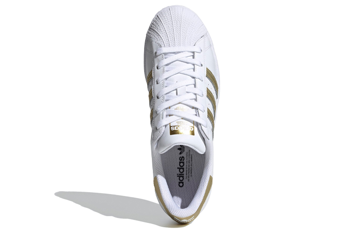 Женские кеды adidas originals SUPERSTAR (бело-золотые) — фото 5