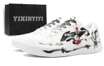 Li Ning Floating Boat Slip Resistant Cushioning Abrasion Resistant Low top Skateboard Shoes Unisex Black White
