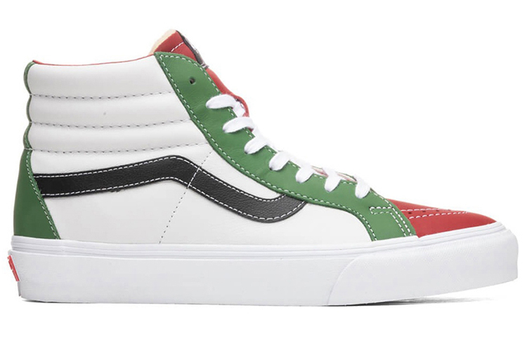 Кеды Vans SK8 Vault Reissue EF VLT LX (бело-зелено-красные) — фото 2