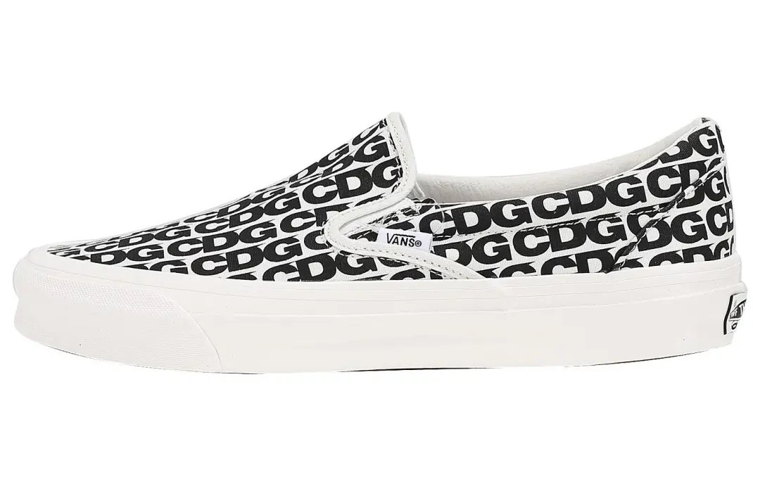 Slip-On Comme des Garçons x Slip-On Og Classic Vans 'CDG Print - Blanc De Blanc'
