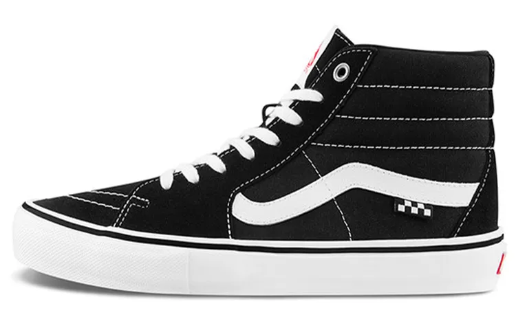 Vans SK8 Abrasion Resistant Breathable Abrasion Resistant Breathable High top Skateboard Shoes Unisex Black White