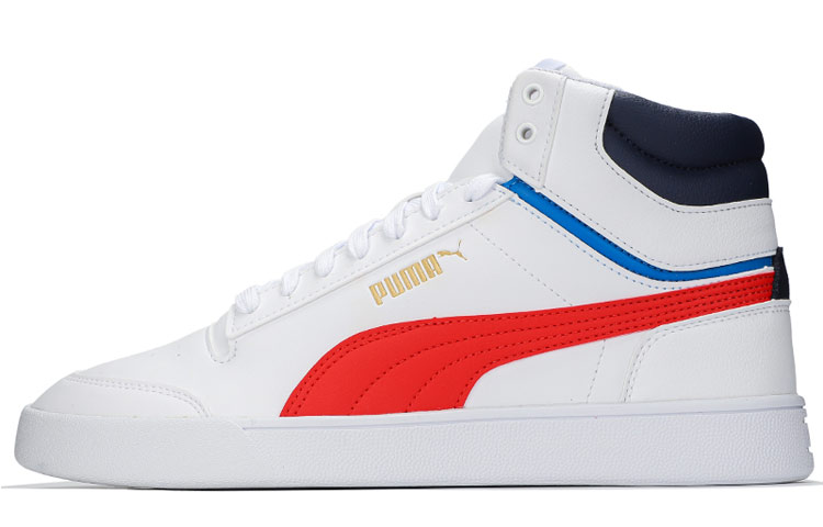 PUMA Shuffle Mid 'White High Risk Red'