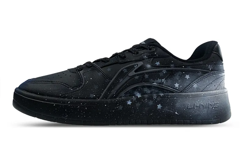 Li Ning Slip Resistant Cushioning Abrasion Resistant Low top Skateboard Shoes Men's Black