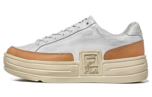 FILA Low top Skateboard Shoes Unisex White Yellow