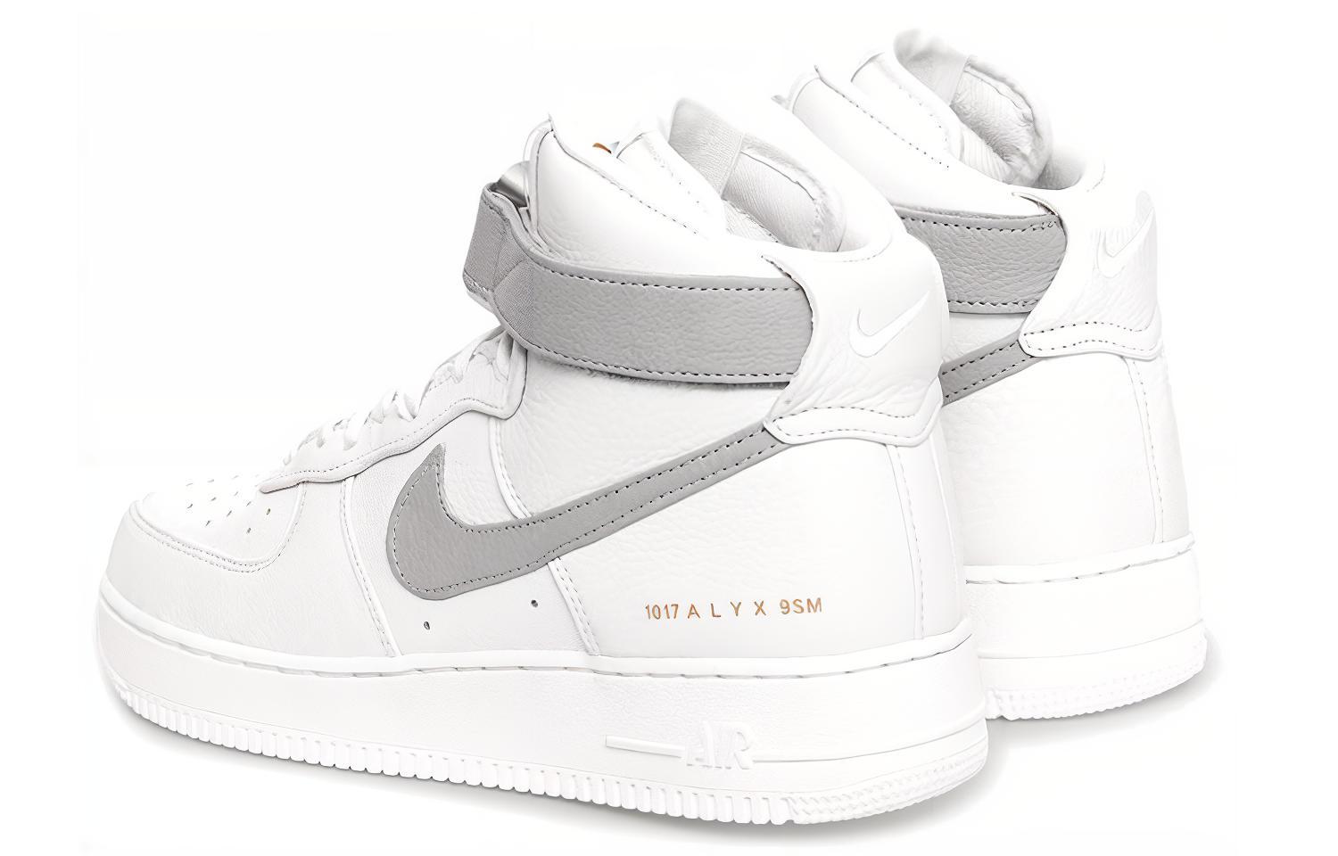 Кеды Nike x 1017 ALYX 9SM Air Force 1 High (белый / серый) — фото 4