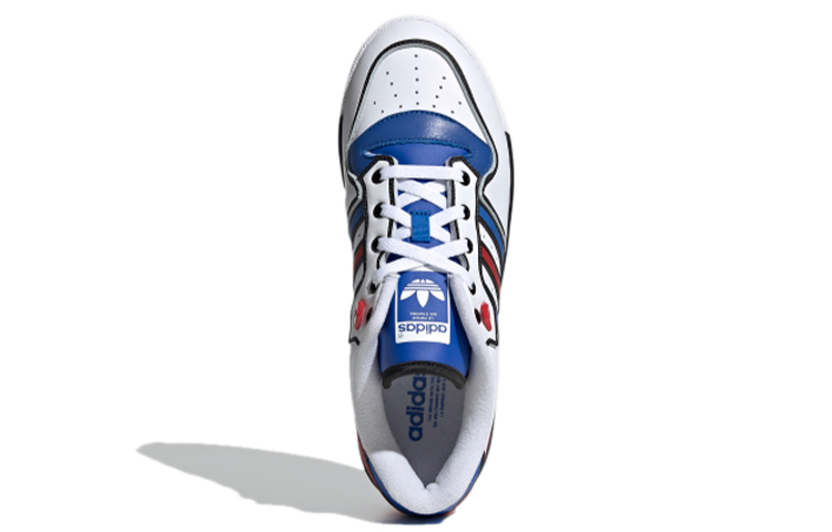 Кеды adidas originals Rivalry Low (бело-красно-синие) — фото 5
