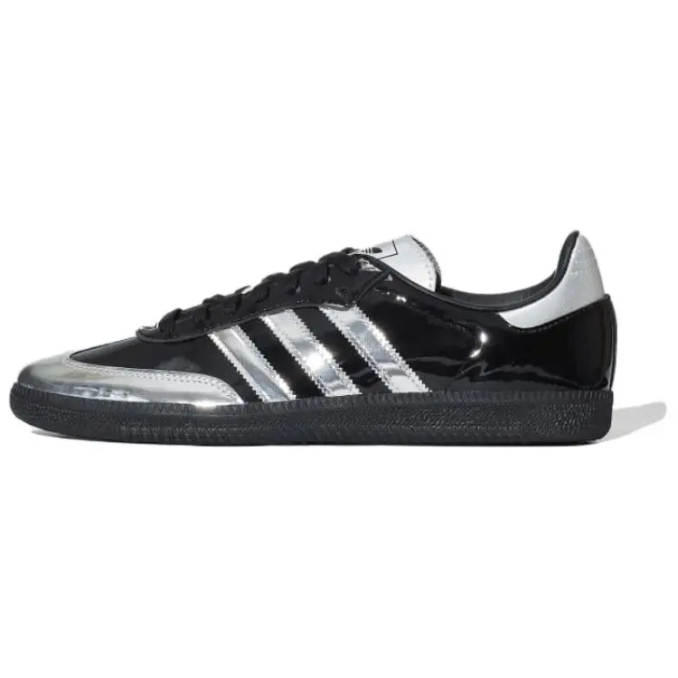 Adidas Originals x Atmos Samba Low top Skateboard Shoes Unisex Black Silver