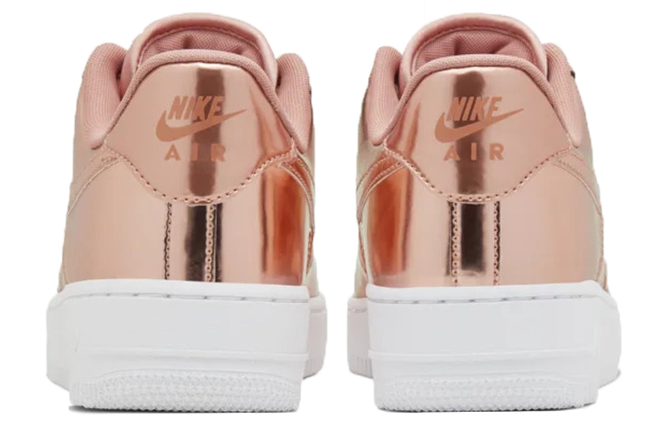 Женские кроссовки Nike Air Force 1 SP "Liquid Metal" (бело-розовые) — фото 3