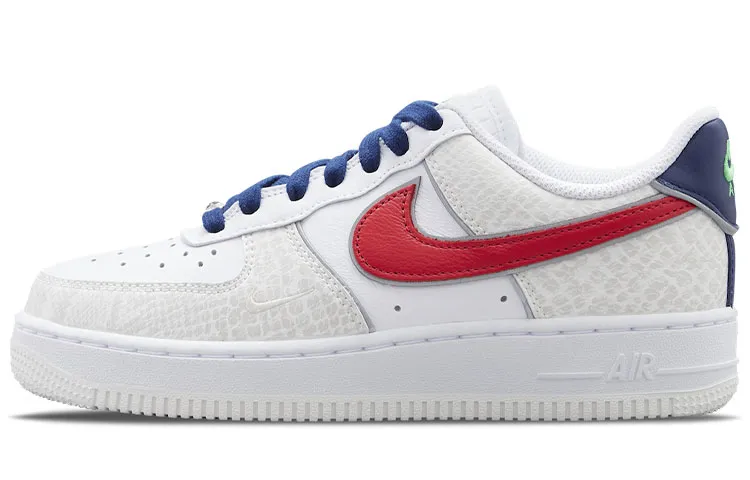 Nike Air Force 1 '07 Lx 'Just Do It White University Red Snakeskin' Women's
