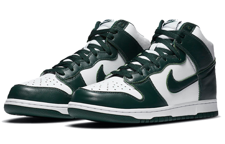 Кроссовки Nike Dunk High SP "Spartan Green" (бело-зеленые) — фото 3