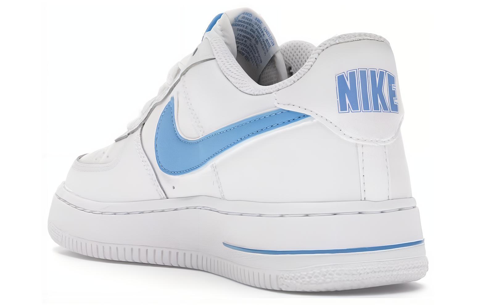 Женские кроссовки Nike Air Force 1 (бело-синие) — Белый / синий — фото 4