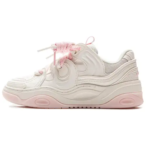 Li Ning Campaign 3 Slip Resistant Cushioning Abrasion Resistant Height Increasing Low top Skateboard Shoes Women's