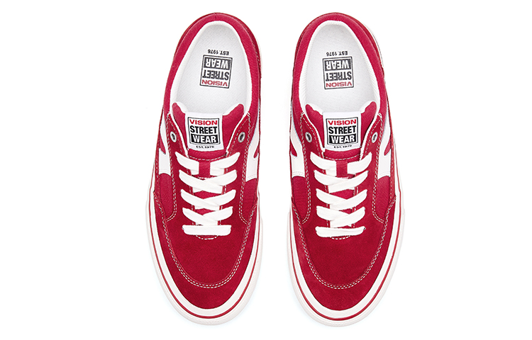 Vision Street Wear Stick Low top Skateboard Shoes Unisex Carmine